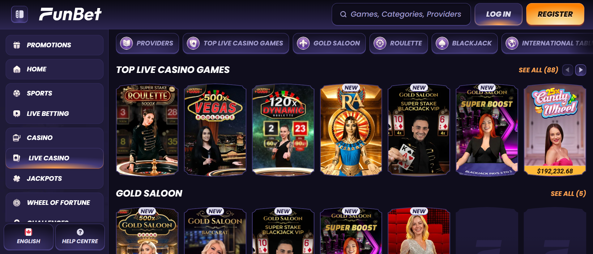 FunBet casino site