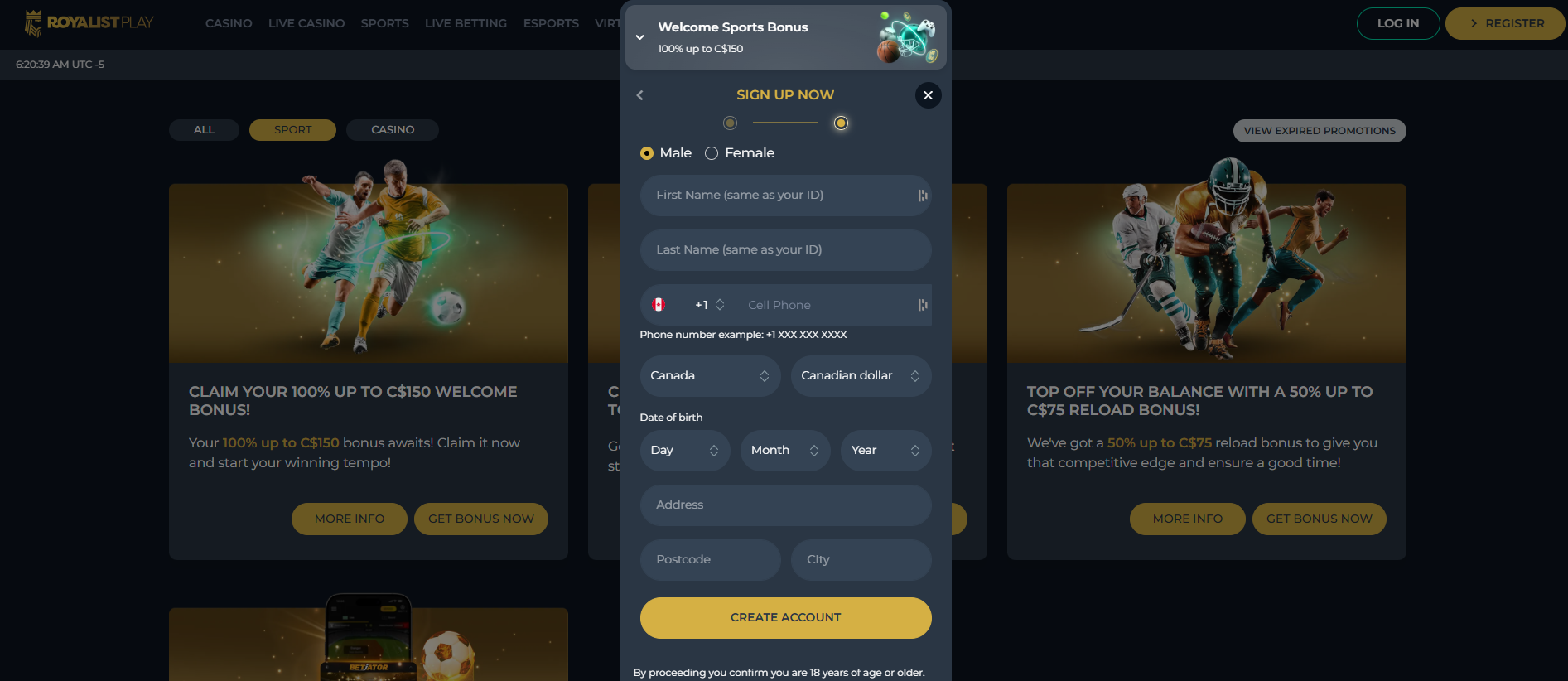 Royalistplay casino site
